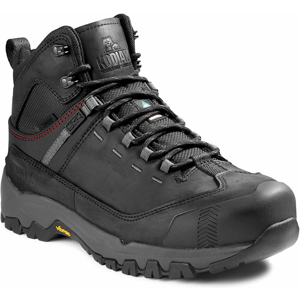 Kodiak Men's Quest Bound Composite Toe Waterproof Hiker Work Boot -Black- 4TELBK 7 / Wide / Black - Overlook Boots