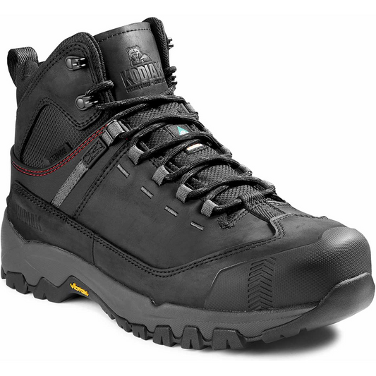 Kodiak Men's Quest Bound Composite Toe Waterproof Hiker Work Boot -Black- 4TELBK 7 / Wide / Black - Overlook Boots