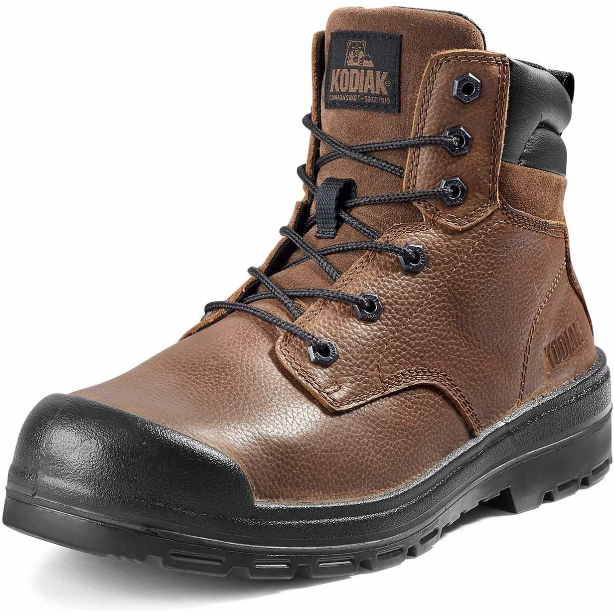 Kodiak Men's Greb 6" Steel Toe Slip Resistant Safety Work Boot -Brown- 4TH4BN - Overlook Boots