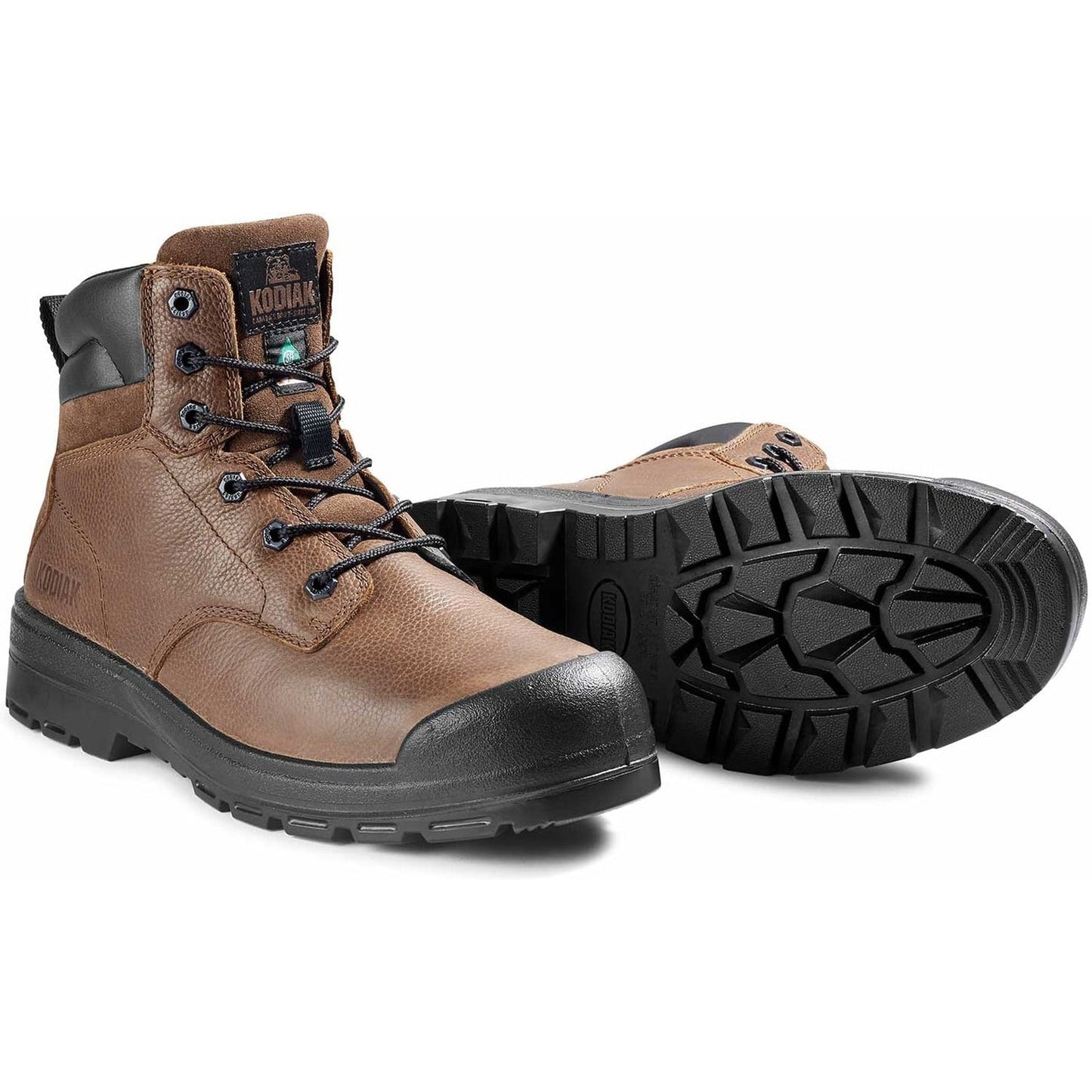 Kodiak Men's Greb 6" Steel Toe Slip Resistant Safety Work Boot -Brown- 4TH4BN - Overlook Boots