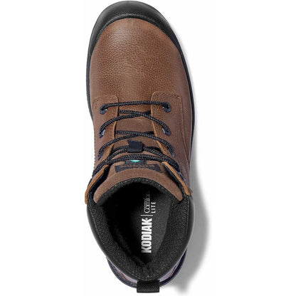 Kodiak Men's Greb 6" Steel Toe Slip Resistant Safety Work Boot -Brown- 4TH4BN - Overlook Boots