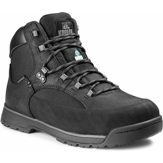 Kodiak Men's Greb Classic Steel Toe Waterproof Hiker Safety Work Boot -Black- 834XBK 7 / Wide / Black - Overlook Boots