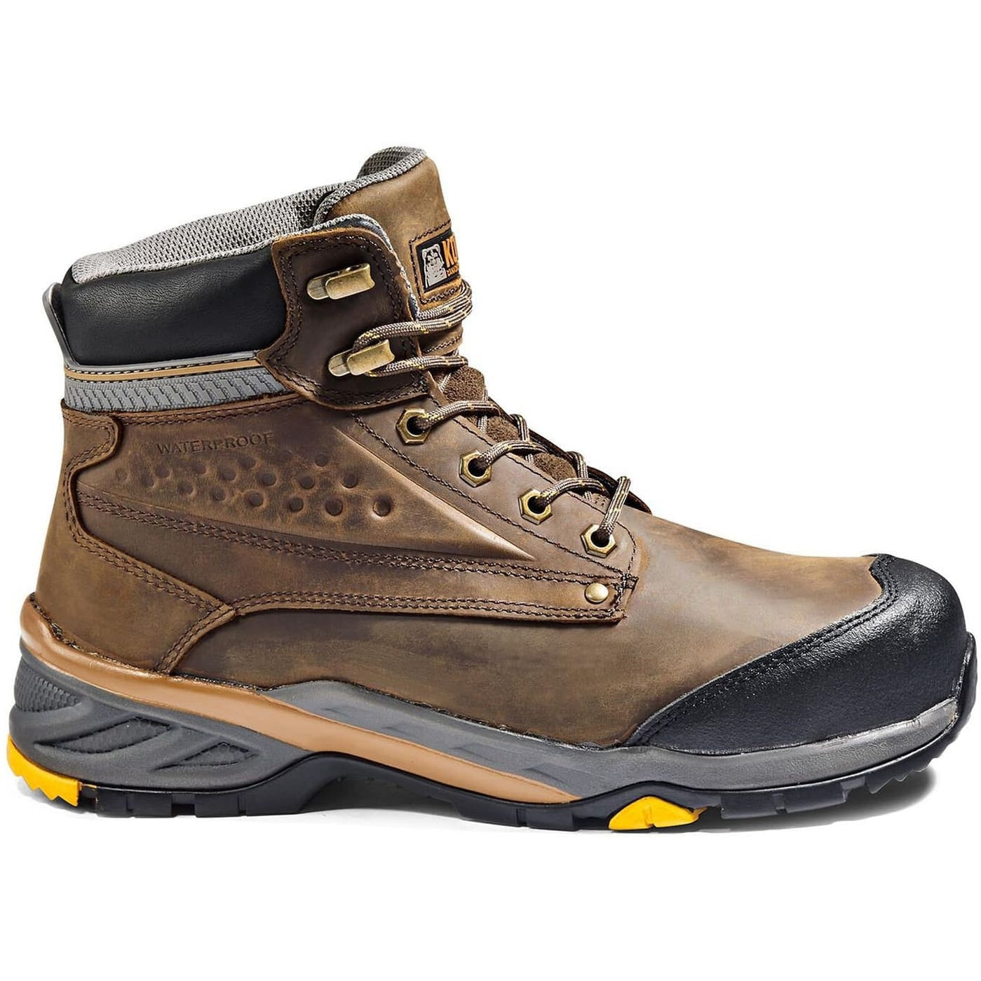 Kodiak Men's Crusade 6" Composite Toe Waterproof Hiker Safety Work Boot -Brown- K4NKAD 7 / Medium / Brown - Overlook Boots