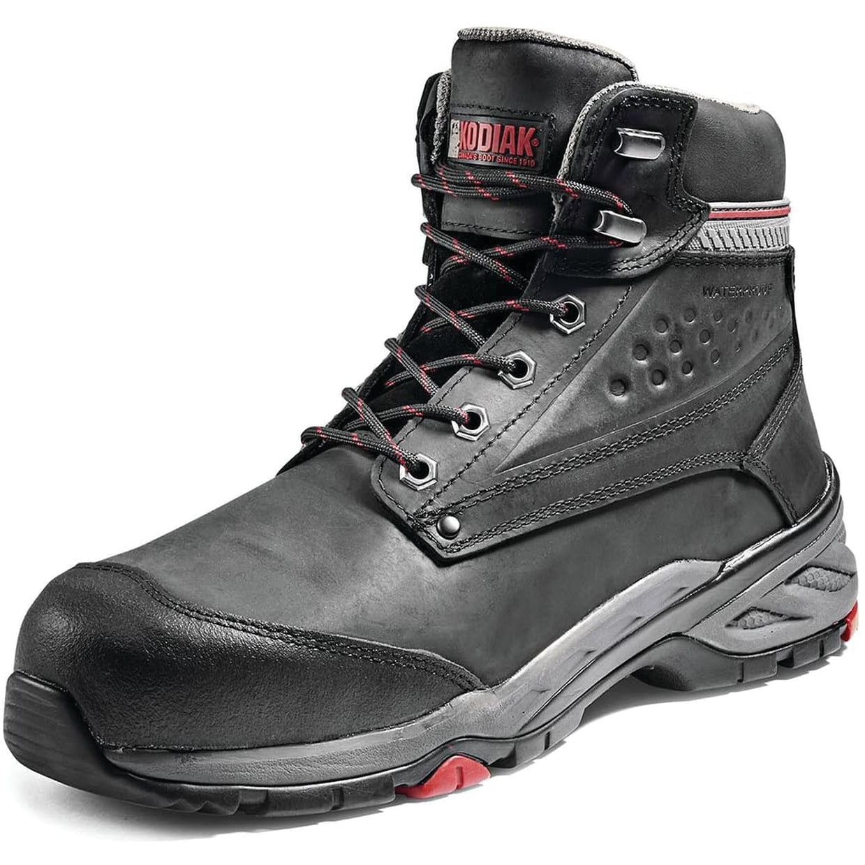 Kodiak Men's Crusade 6" Composite Toe Waterproof Hiker Safety Work Boot -Black- K4NKBK - Overlook Boots