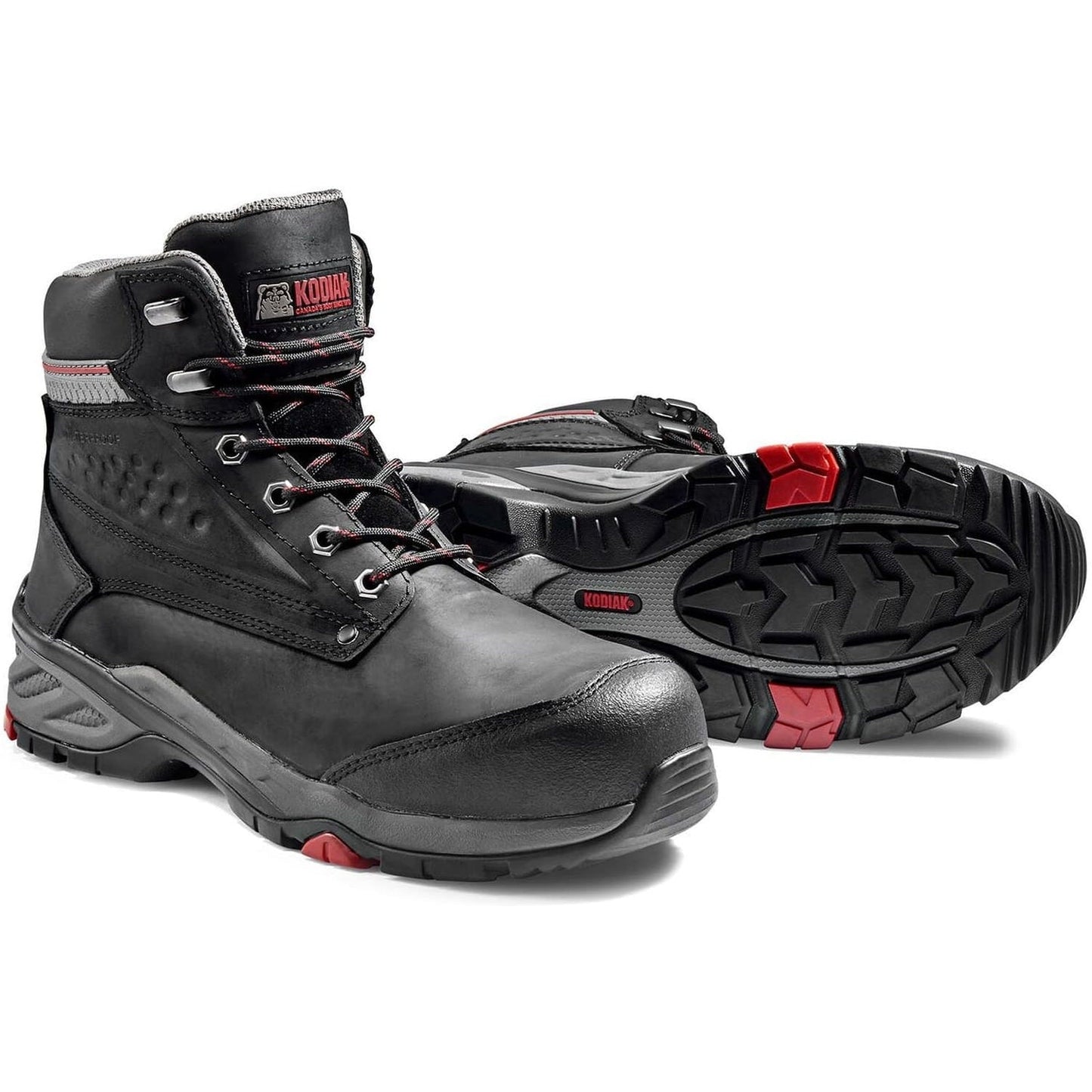 Kodiak Men's Crusade 6" Composite Toe Waterproof Hiker Safety Work Boot -Black- K4NKBK - Overlook Boots