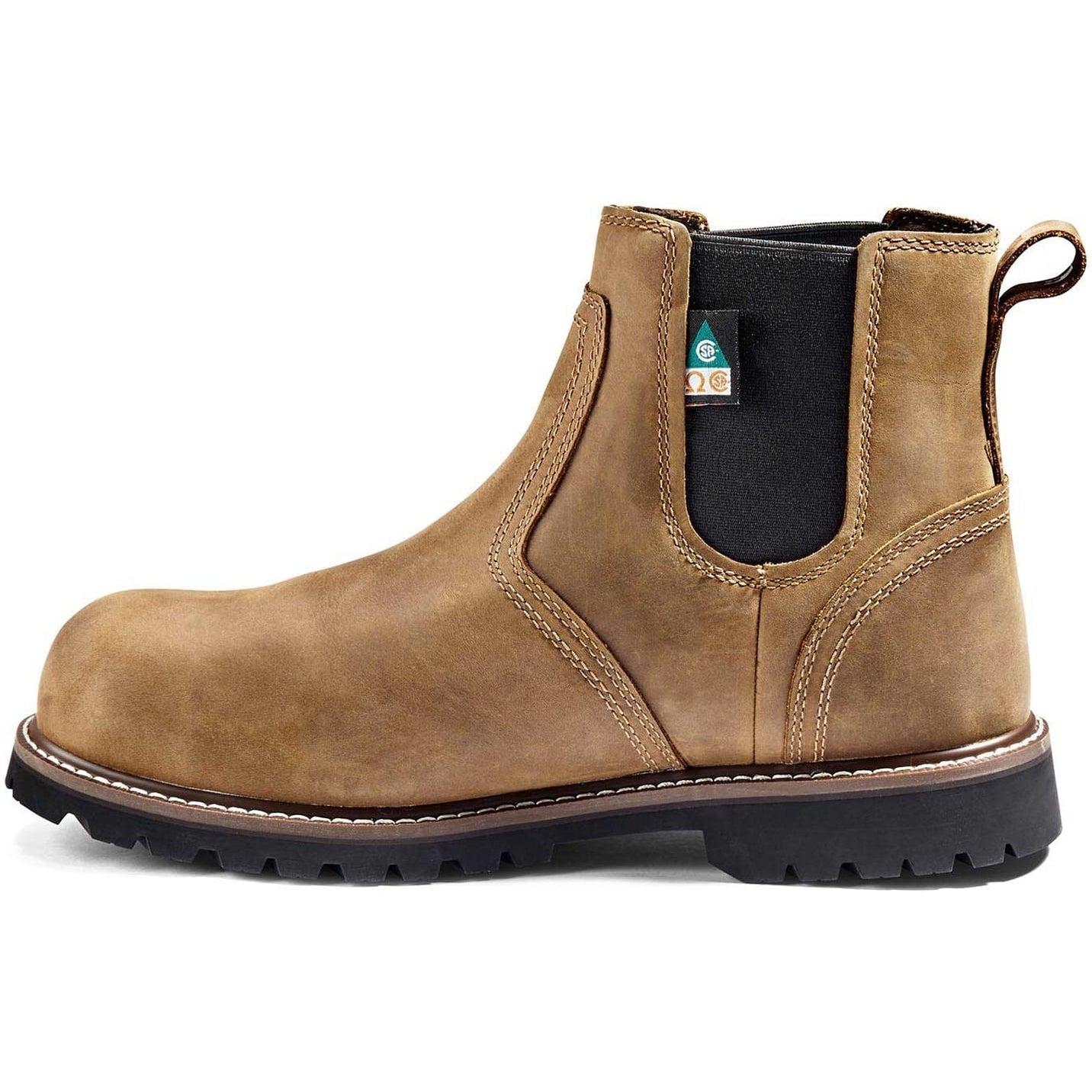 Kodiak Men's Mckinney Composite Toe Waterproof Chelsea Safety Work Boot -Brown- K4TCBN - Overlook Boots