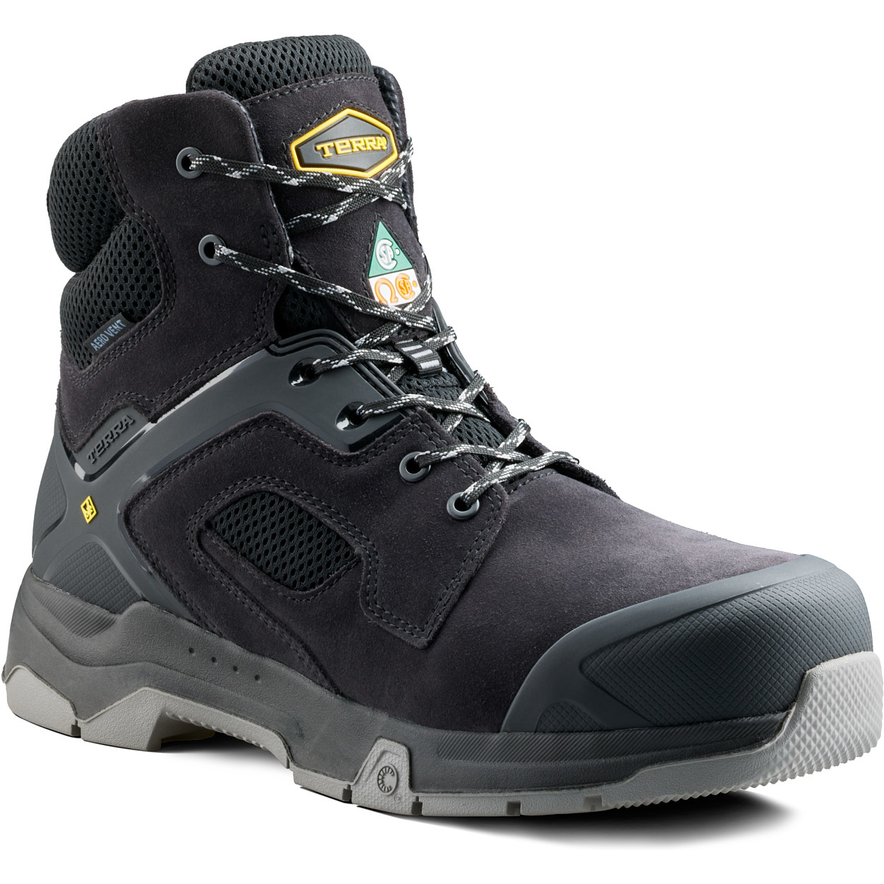 Terra Men's Cobalt 6" Composite Toe Waterproof Safety Work Boot - Black - 1279BK 7 / Wide / Black - Overlook Boots