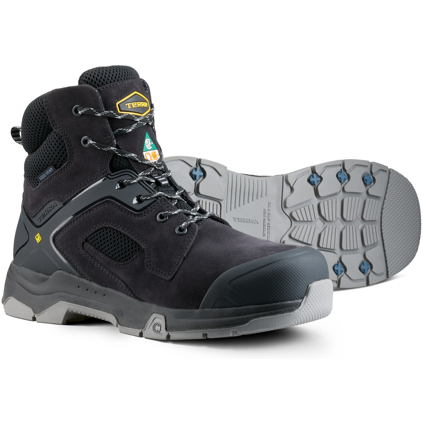 Terra Men's Cobalt 6" Composite Toe Waterproof Safety Work Boot - Black - 1279BK - Overlook Boots