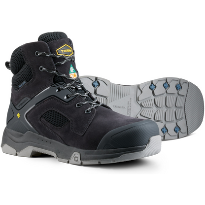 Terra Men's Cobalt 6" Composite Toe Waterproof Safety Work Boot - Black - 1279BK - Overlook Boots