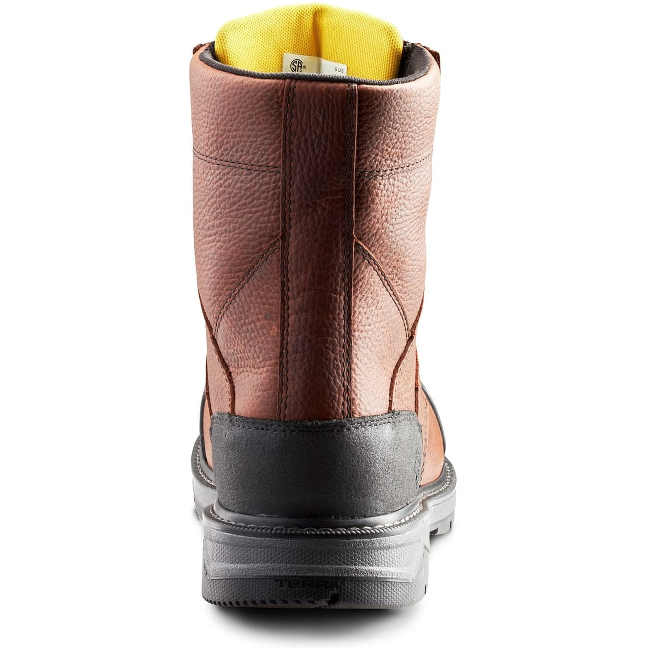 Terra Men's Patton 8" Alloy Toe Waterproof Safety Work Boot -Brown- 4NS5BN - Overlook Boots