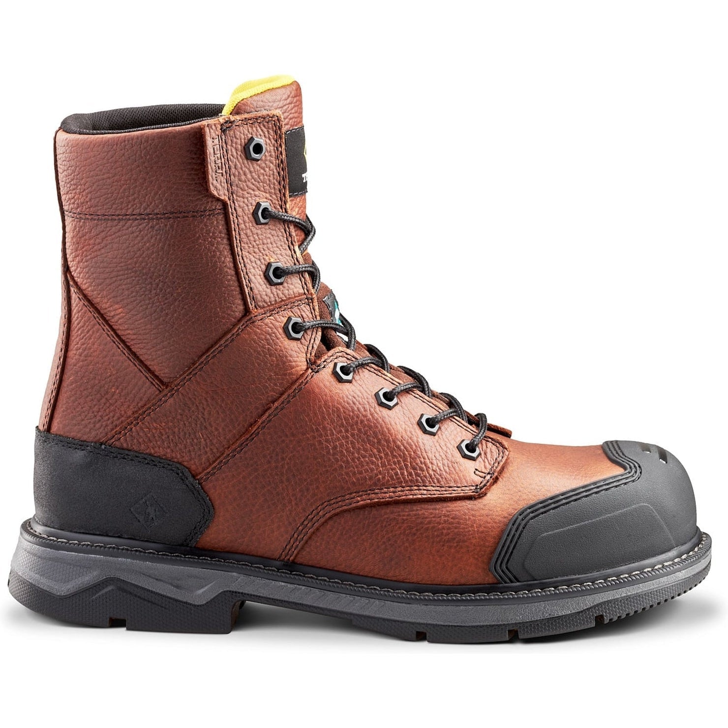 Terra Men's Patton 8" Alloy Toe Waterproof Safety Work Boot -Brown- 4NS5BN - Overlook Boots