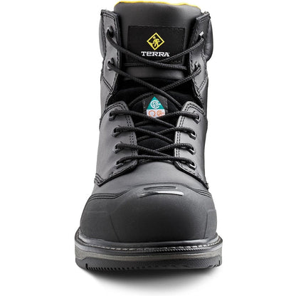 Terra Men's Patton 6" Alloy Toe Waterproof Safety Work Boot -Black- 4NS6BK - Overlook Boots