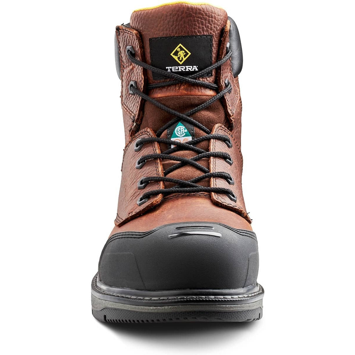 Terra Men's Patton 6" Alloy Toe Waterproof Safety Work Boot -Brown- 4NS6BN - Overlook Boots