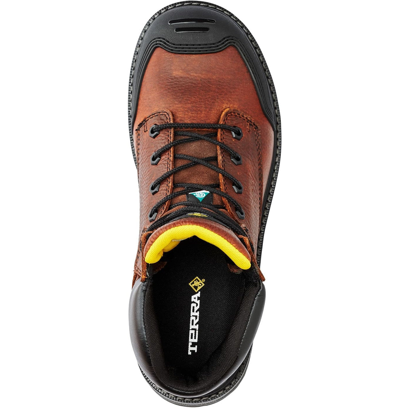 Terra Men's Patton 6" Alloy Toe Waterproof Safety Work Boot -Brown- 4NS6BN - Overlook Boots