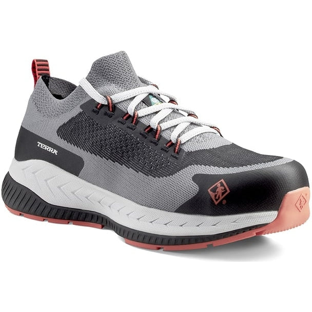 Terra Men's Eclipse Composite Toe Slip Resistant Athletic Work Shoe -Black- 4T8MBR 7 / Wide / Black - Overlook Boots