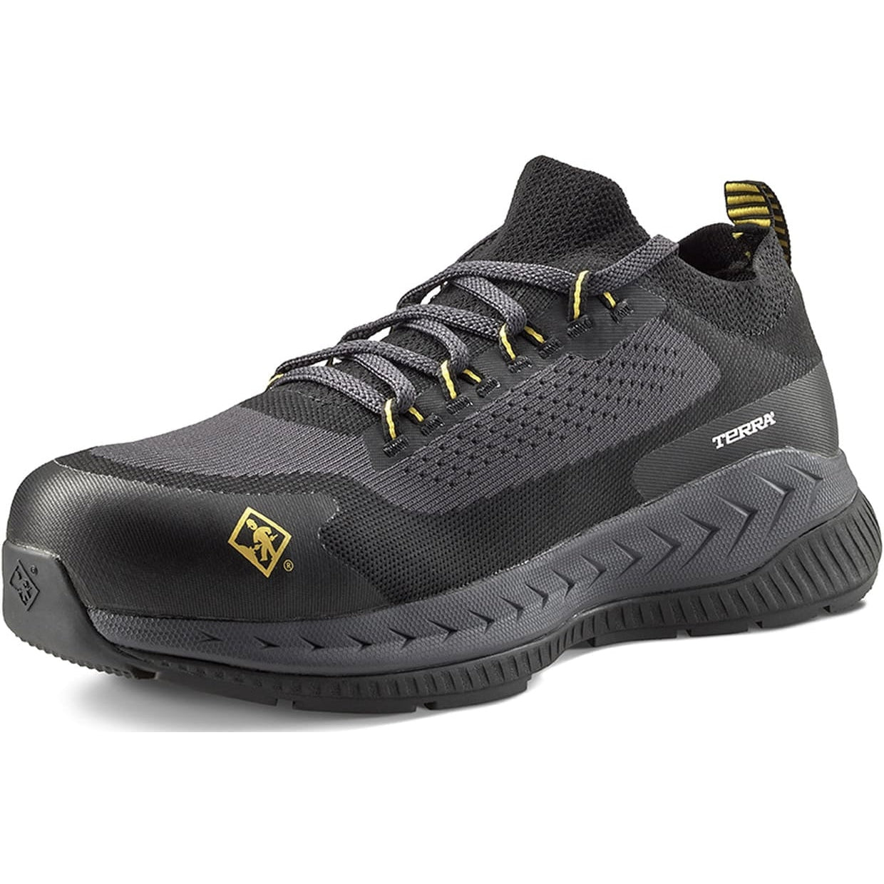 Terra Men's Eclipse Composite Toe Slip Resistant Athletic Work Shoe -Black- 4T8NBY - Overlook Boots