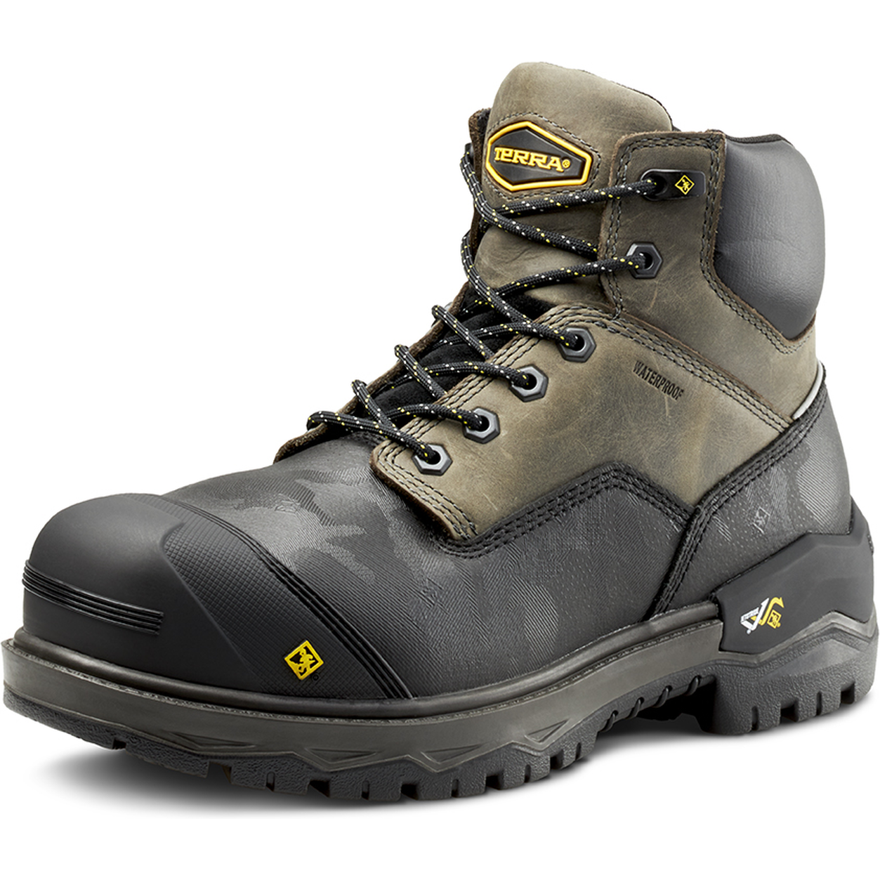 Terra Men's Gantry 6" Nano Composite Toe Waterproof Work Boot -Gray- 4T8VGY - Overlook Boots