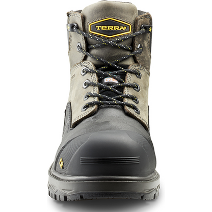 Terra Men's Gantry 6" Nano Composite Toe Waterproof Work Boot -Gray- 4T8VGY - Overlook Boots