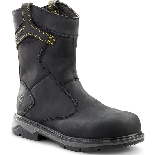 Terra Men's Patton Alloy Toe Waterproof Pull-On Safety Work Boot -Black- 4TCBBK 7 / Wide / Black - Overlook Boots