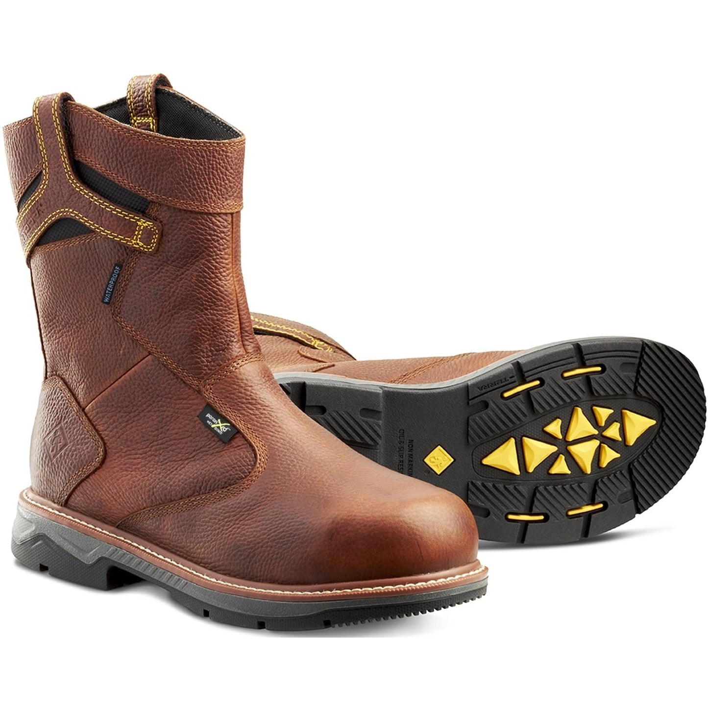 Terra Men's Patton Alloy Toe Waterproof Met Guard Safety Work Boot -Brown- 4TCCBN - Overlook Boots