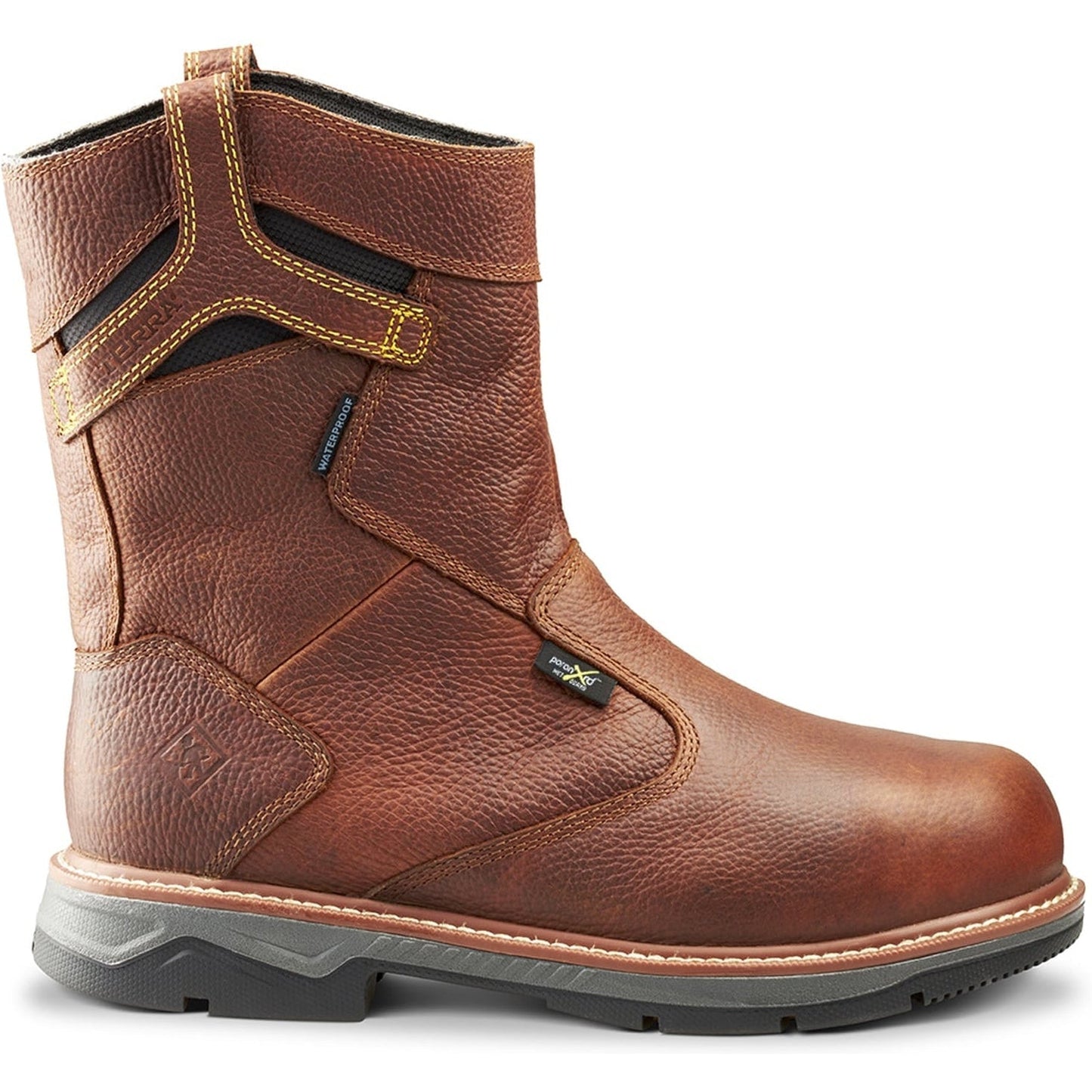 Terra Men's Patton Alloy Toe Waterproof Met Guard Safety Work Boot -Brown- 4TCCBN - Overlook Boots