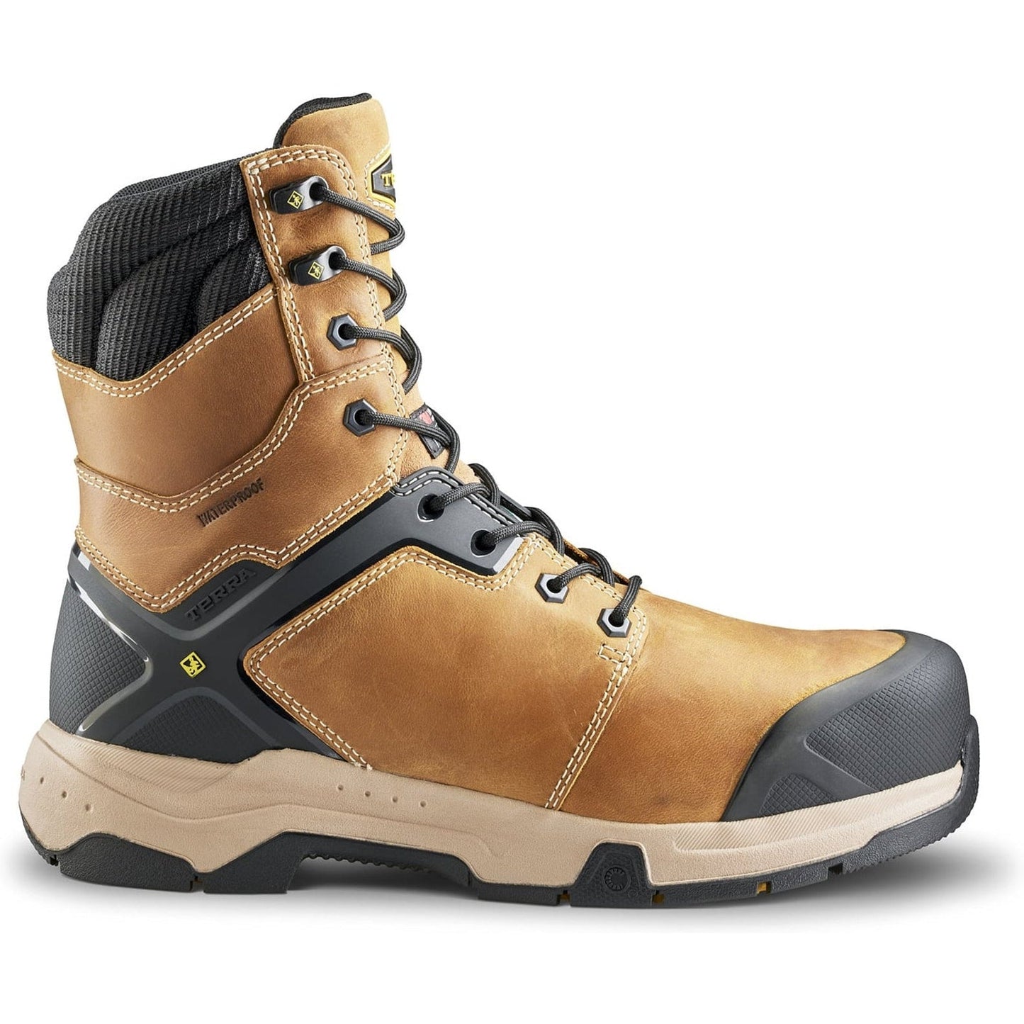 Terra Men's Carbine 8" Composite Toe Waterproof Safety Work Boot -Wheat- 4TCRWT - Overlook Boots