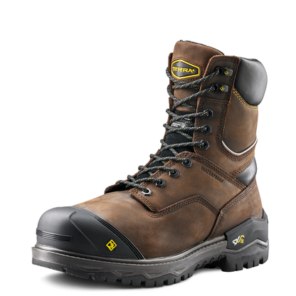 Terra Men's Terra Gantry LXI 8" Composite Toe Waterproof 400G Safety Work Boot - Brown - 8398DB - Overlook Boots
