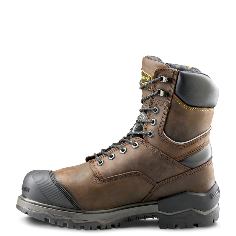 Terra Men's Terra Gantry LXI 8" Composite Toe Waterproof 400G Safety Work Boot - Brown - 8398DB - Overlook Boots