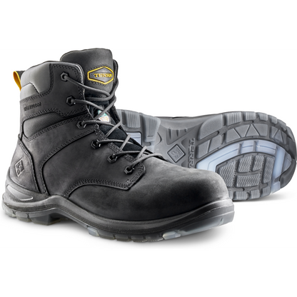 Terra Men's Byrne 6" Composite Toe Waterproof Safety Work Boot- Black- 839BBK - Overlook Boots