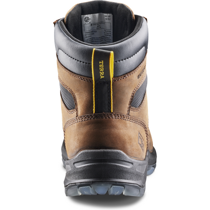 Terra Men's Byrne 6" Composite Toe Waterproof Safety Work Boot- Brown- 839BDB - Overlook Boots