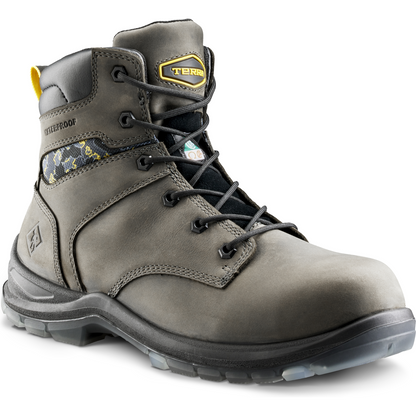 Terra Men's Byrne 6" Composite Toe Waterproof Safety Work Boot- Gray- 839BGY 3 / Wide / Gray - Overlook Boots
