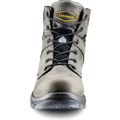 Terra Men's Byrne 6" Composite Toe Waterproof Safety Work Boot- Gray- 839BGY - Overlook Boots