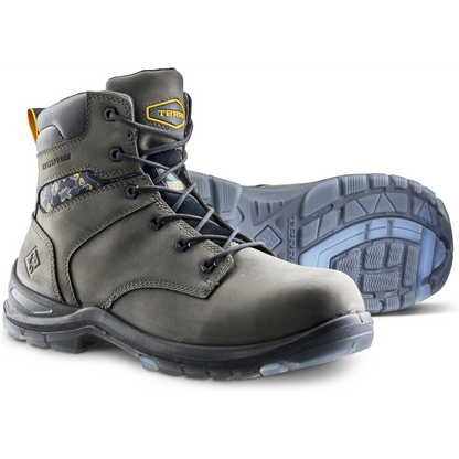 Terra Men's Byrne 6" Composite Toe Waterproof Safety Work Boot- Gray- 839BGY - Overlook Boots