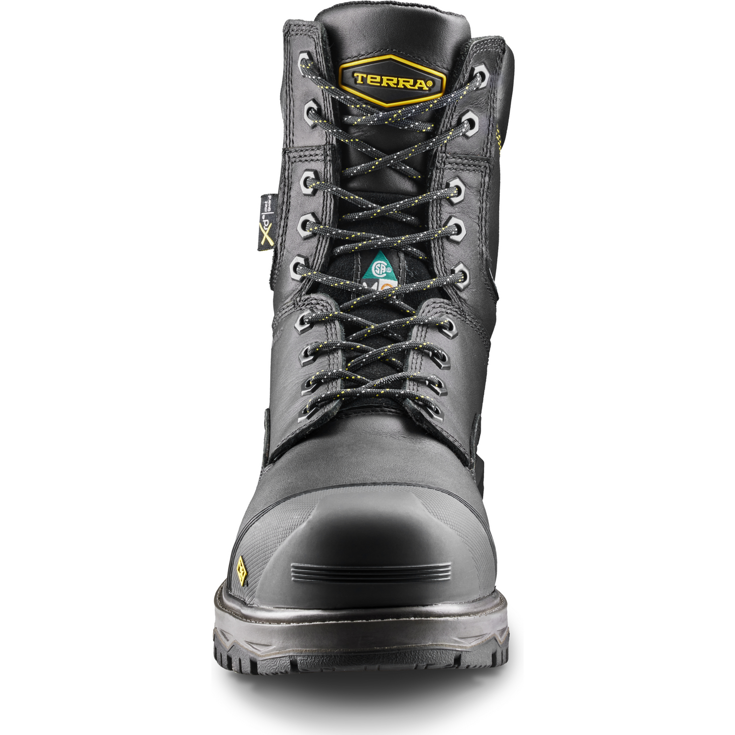 Terra Men's Gantry 8" Composite Toe Waterproof Met Guard Safety Work Boot- Black- 839CBK - Overlook Boots