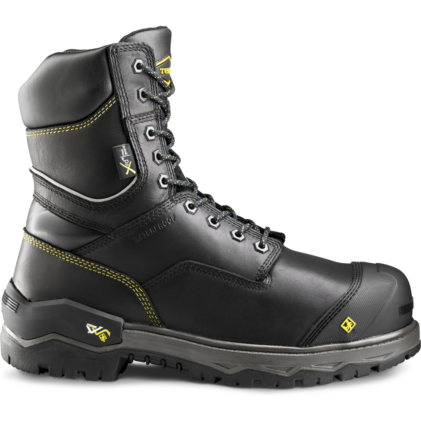 Terra Men's Gantry 8" Composite Toe Waterproof Met Guard Safety Work Boot- Black- 839CBK - Overlook Boots