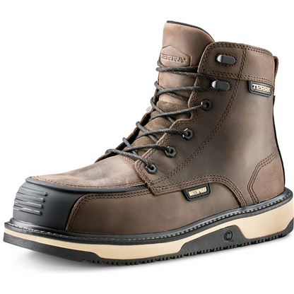 Terra Men's Ironstone 6" Composite Toe Waterproof Safety Work Boot- Brown- 839GDB - Overlook Boots