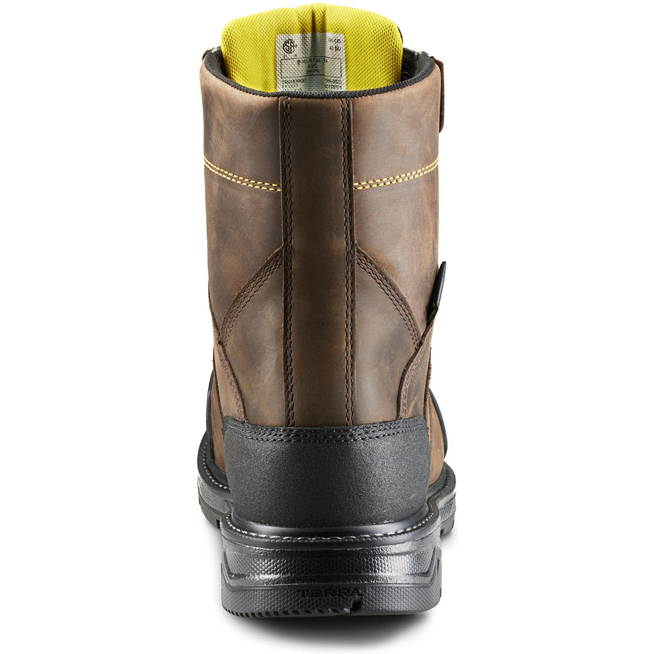 Terra Men's Patton 8" Alloy Toe Waterproof Met Guard Work Boot- Brown- 839KDB - Overlook Boots