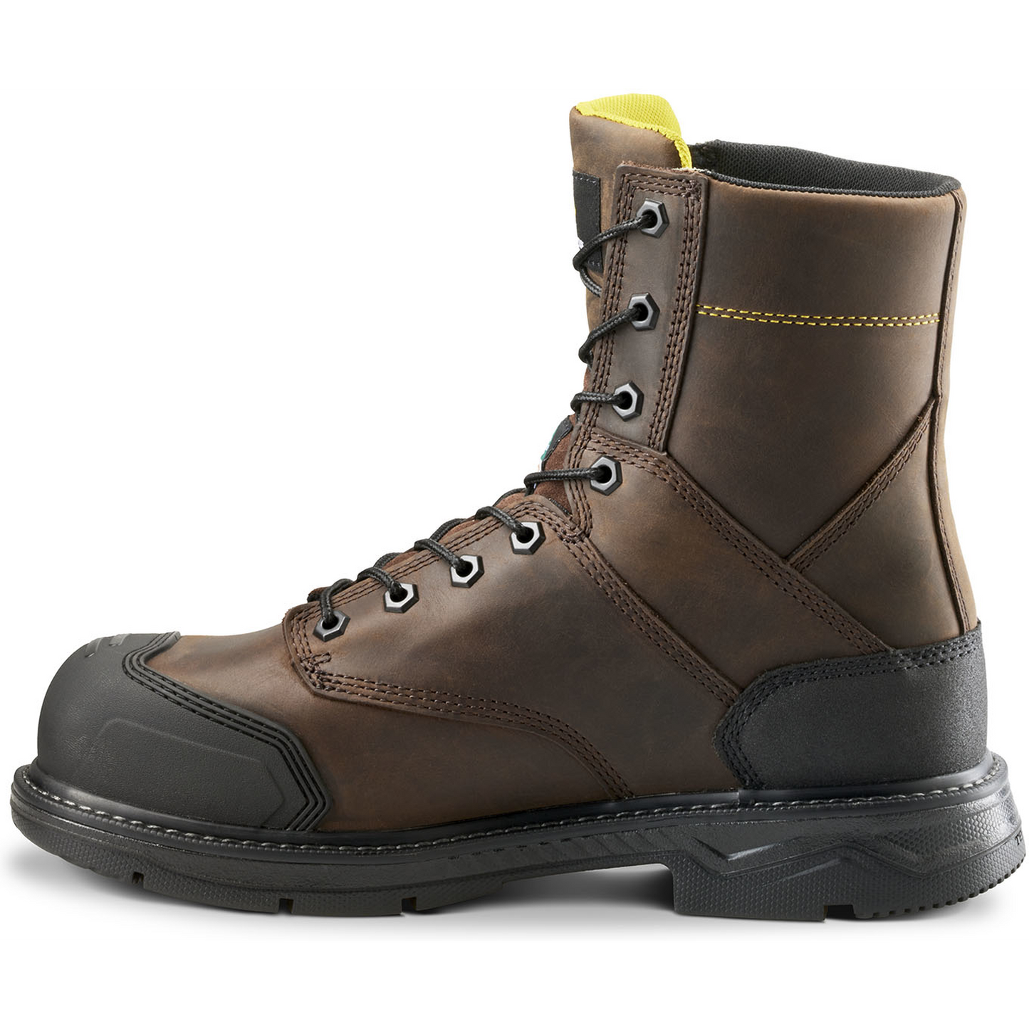 Terra Men's Patton 8" Alloy Toe Waterproof Met Guard Work Boot- Brown- 839KDB - Overlook Boots