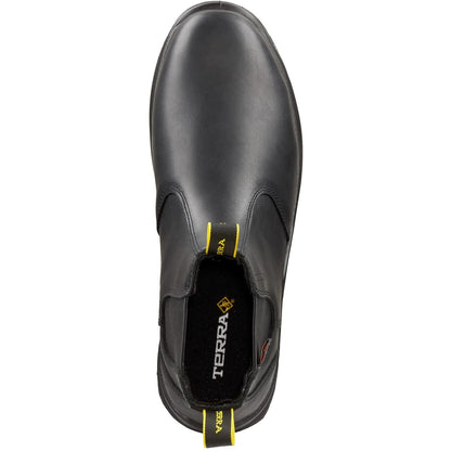 Terra Men's Murphy 6" Composite Toe Pull On Waterproof Safety Work Boot -Black- R4NRBK - Overlook Boots