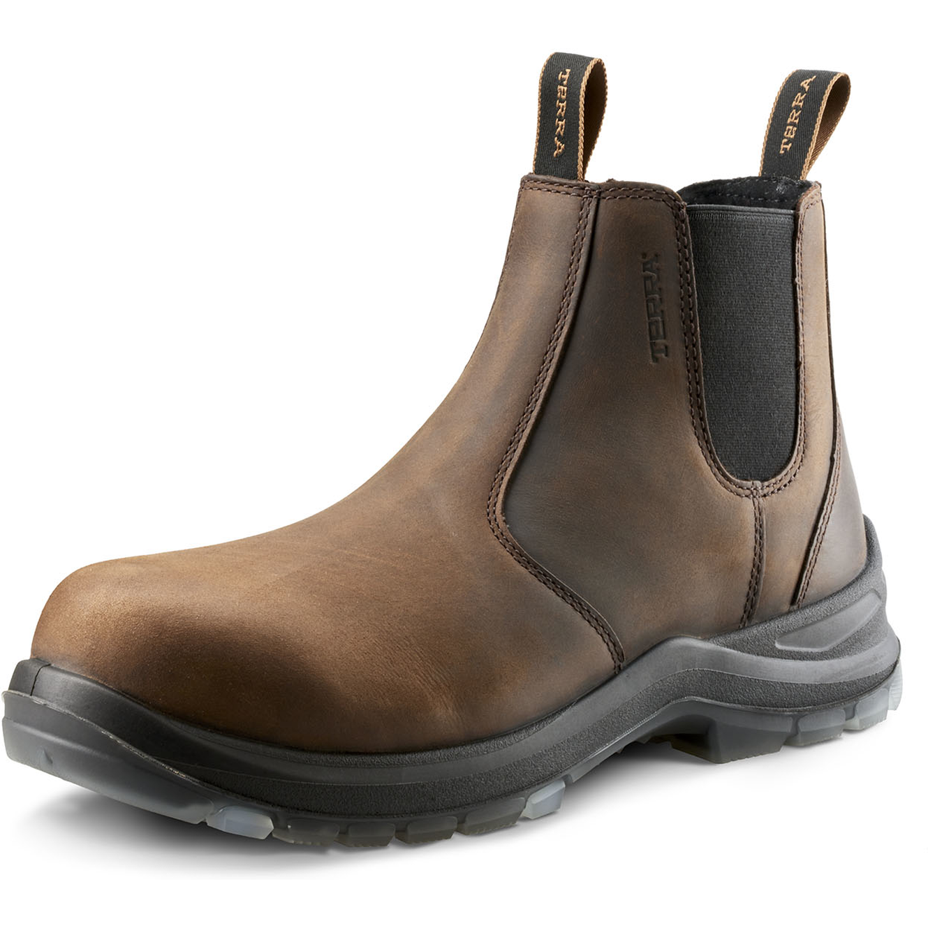 Terra Men's Murphy 6" Composite Toe Waterproof Pull On Safety Work Boot- Brown- R4NRDB - Overlook Boots