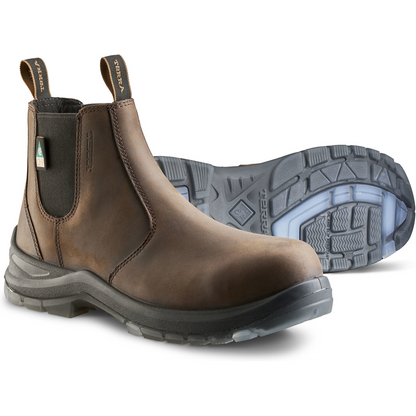 Terra Men's Murphy 6" Composite Toe Waterproof Pull On Safety Work Boot- Brown- R4NRDB - Overlook Boots