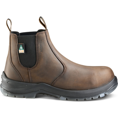 Terra Men's Murphy 6" Composite Toe Waterproof Pull On Safety Work Boot- Brown- R4NRDB - Overlook Boots