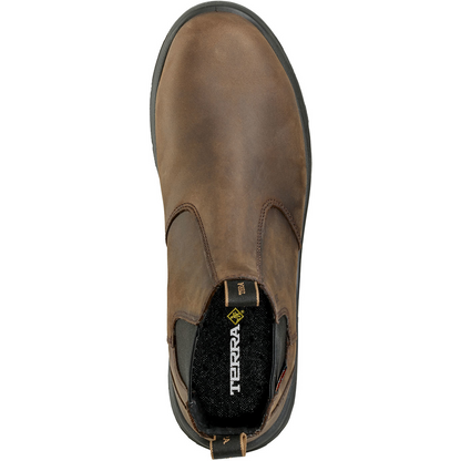 Terra Men's Murphy 6" Composite Toe Waterproof Pull On Safety Work Boot- Brown- R4NRDB - Overlook Boots
