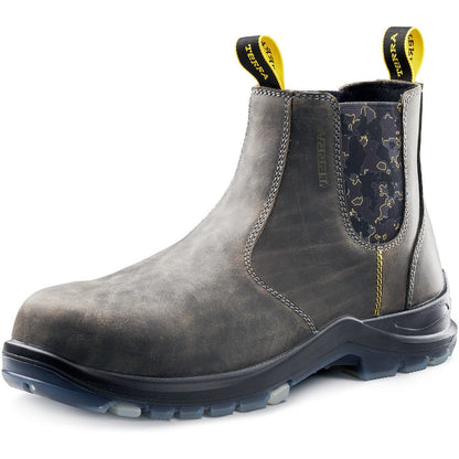 Terra Men's Murphy 6" Soft Toe Pull On Waterproof Work Boot -Gray- R4NSGY - Overlook Boots
