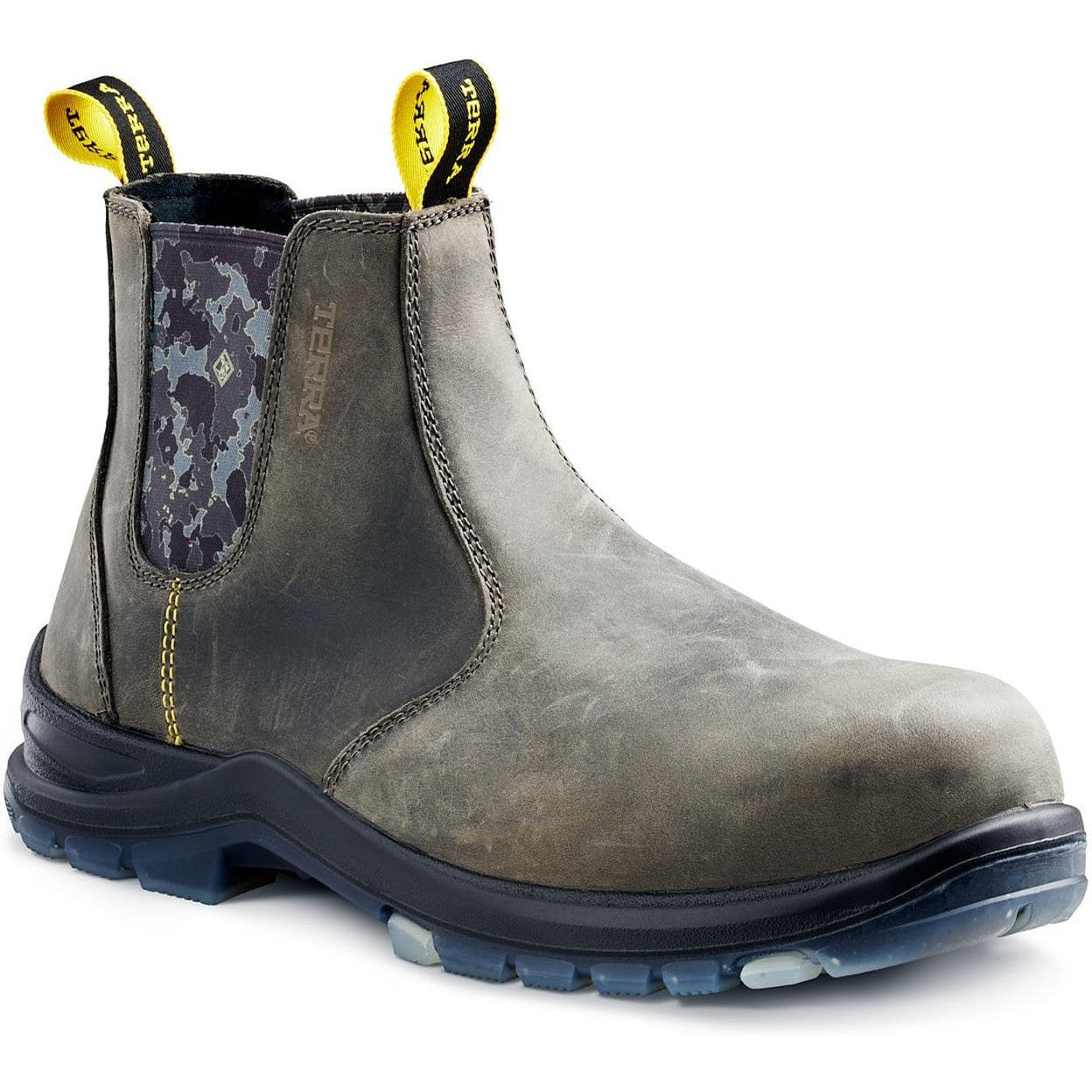 Terra Men's Murphy 6" Soft Toe Pull On Waterproof Work Boot -Gray- R4NSGY - Overlook Boots