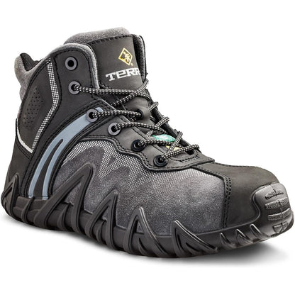 Terra Men's Venom Mid Composite Toe Waterproof Safety Work Shoe -Black- R8285B 6 / Medium / Black - Overlook Boots