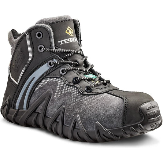 Terra Men's Venom Mid Composite Toe Waterproof Safety Work Shoe -Black- R8285B 6 / Medium / Black - Overlook Boots