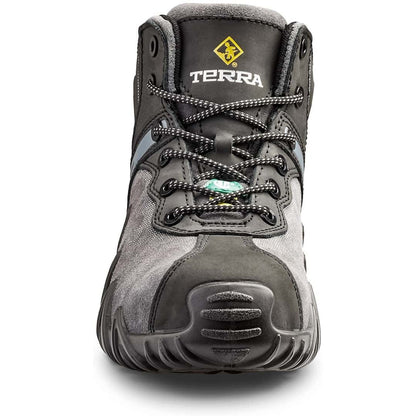 Terra Men's Venom Mid Composite Toe Waterproof Safety Work Shoe -Black- R8285B - Overlook Boots