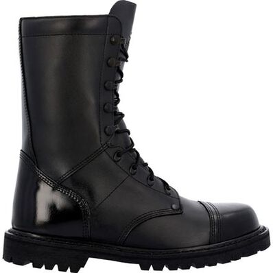 Rocky Men's Lace Up 10" Slip Resistant Jump Duty Boot -Black- RKC147 3 / Medium / Black - Overlook Boots