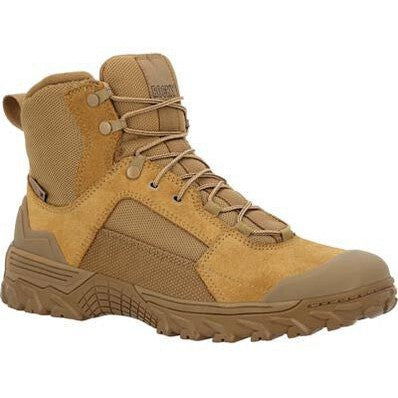 Rocky Men's Mountain Combat 6" Soft Toe Waterproof Military Boot- Brown- RKC178 7 / Medium / Brown - Overlook Boots